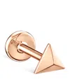 Maria Tash Rose Gold Faceted Triangle Threaded Stud Earring In Rose Gold