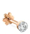 Maria Tash Rose Gold Invisible Set Diamond Threaded Stud Earring In Rose Gold