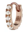 Maria Tash Rose Gold Pearl Eternity Hoop Earring In Rose Gold