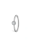 Maria Tash Scallop Diamond Hoop Earring In White Gold
