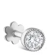 Maria Tash Scalloped Set Diamond Threaded Single Stud Earring In White