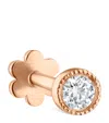 Maria Tash Scalloped Set Diamond Threaded Stud Earring In Rose Gold