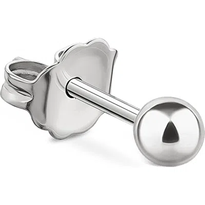 Maria Tash Single Ball Stud Earring In Metallic