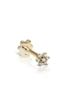 Maria Tash 14k Yellow Gold Diamond Flower Stud Earring In Yellow