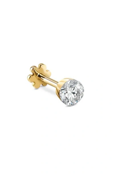 Maria Tash Single Invisible Set Diamond Stud Earring In Yellow