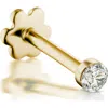 Maria Tash Yellow Gold Invisible Set Diamond Threaded Stud Earring