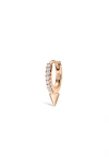Maria Tash Single Short Spike Diamond Eternity Clicker In Rose Gold