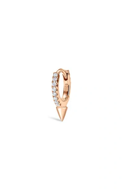 Maria Tash Single Short Spike Diamond Eternity Clicker In Rose Gold