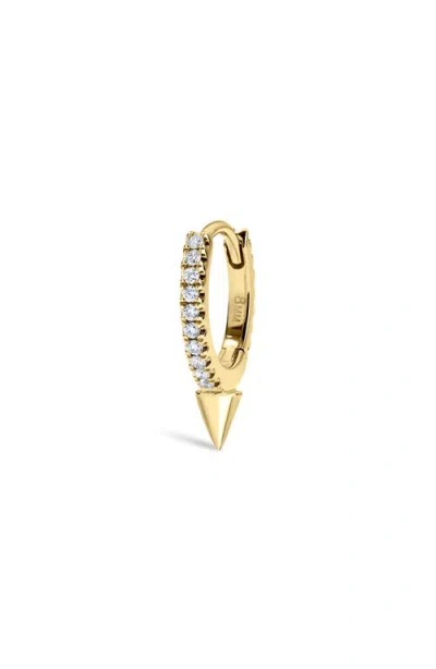 Maria Tash Single Short Spike Diamond Eternity Clicker In Yellow Gold