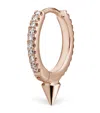 Maria Tash Single Short Spike Diamond Eternity Hoop Earring In Gold