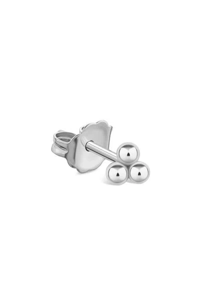 Maria Tash Three Ball Trinity Single Stud Earring In Silver