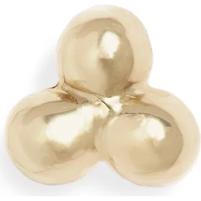 Maria Tash Three Ball Trinity Single Stud Earring In 14k Yellow Gold