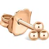 Maria Tash Three Ball Trinity Single Stud Earring In Gold