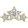 Maria Tash Three Star Garland Diamond Threaded Stud Earring In Multi