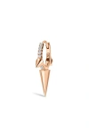 Maria Tash Tripe Spike Diamond Earring In Rose Gold