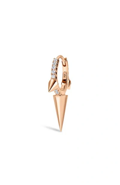 Maria Tash Tripe Spike Diamond Earring In Rose Gold