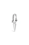 Maria Tash 18kt White Gold Triple Spike Diamond Huggie Earring In White Gold