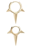 Maria Tash Triple Spike Diamond Eternity Clicker Earring In Yellow Gold/diamond