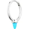 Maria Tash Turquoise Single Spike Hoop Earring