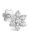 Maria Tash White Gold And Diamond Flower Threaded Stud Earring In White