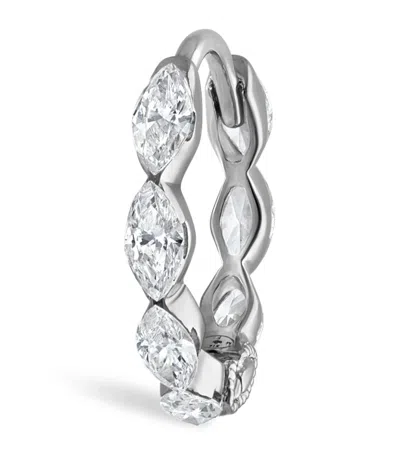 Maria Tash White Gold And Diamond Marquise Eternity Hoop Earring