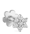 Maria Tash White Gold And White Diamond Flower Stud Earring In White