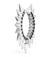 MARIA TASH WHITE GOLD BLACK AND WHITE DIAMOND PAVÉ METAL MOHAWK HOOP EARRING