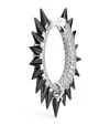 Maria Tash 18ct White Gold Black Moissanite Mohawk And Diamond 8mm Hoop Earring In White