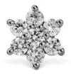 Maria Tash White Gold Diamond Flower Threaded Stud Earring In White