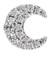 Maria Tash White Gold Diamond Moon Threaded Stud Earring In White