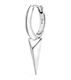 Maria Tash White Gold Faceted Single Long Spike Hoop Earring In White