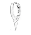 Maria Tash White Gold Faceted Single Short Spike Hoop Earring In White