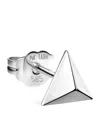 Maria Tash White Gold Faceted Triangle Stud Earring In White