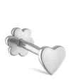 Maria Tash White Gold Heart Threaded Stud Earring In White