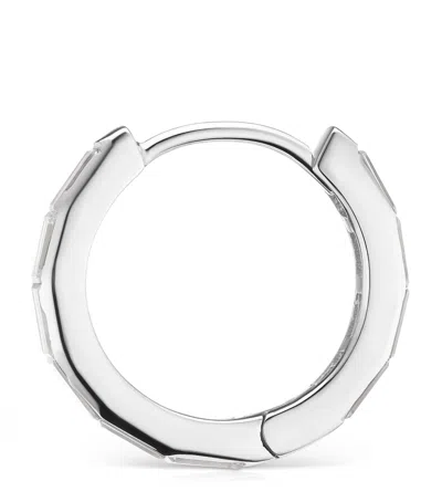 Maria Tash White Gold Invisible Set Baguette Diamond Eternity Hoop Earring