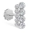 Maria Tash White Gold Invisible Set Diamond Apsara Bar Threaded Stud Earring