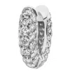 Maria Tash White Gold Invisible Set Diamond Three Row Pavé Hoop Earring In White