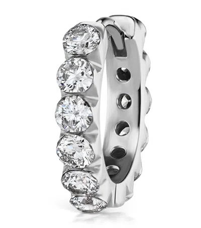 Maria Tash White Gold Invisible Set Large Diamond Eternity Hoop Earring