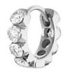 Maria Tash White Gold Invisible Set Large Diamond Eternity Hoop Earring In White