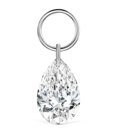 MARIA TASH WHITE GOLD PEAR FLOATING DIAMOND CHARM
