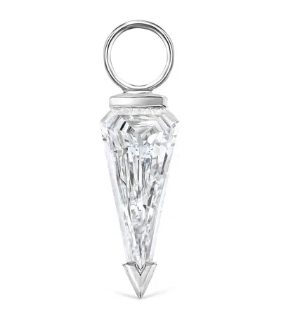 Maria Tash White Gold Silhouette Diamond Charm