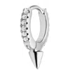 Maria Tash White Gold Single Short Spike Diamond Eternity Hoop Earring