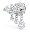 Maria Tash White Gold Triple Teardrop Marquise Diamond Threaded Earring Left In White