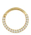 Maria Tash Yellow Gold And Diamond Horizontal Eternity Single Hoop Earring In Gold