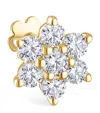 Maria Tash Yellow Gold Diamond Flower Threaded Stud Earring In Gold