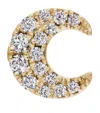 Maria Tash Yellow Gold Diamond Moon Threaded Stud Earring In Gold
