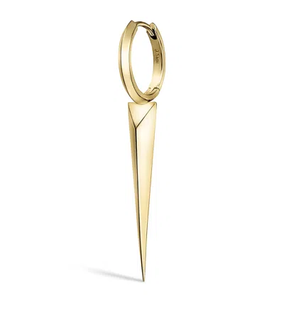 Maria Tash Yellow Gold Faceted Grand Spike Hoop Earring
