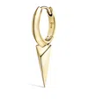 Maria Tash Yellow Gold Faceted Single Long Spike Hoop Earring In Gold