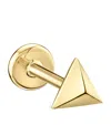 Maria Tash Yellow Gold Faceted Triangle Threaded Stud Earring In Gold