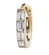 Maria Tash 18ct 8mm Invisible Baguette Diamond Eternity Single Hoop Earring In Gold